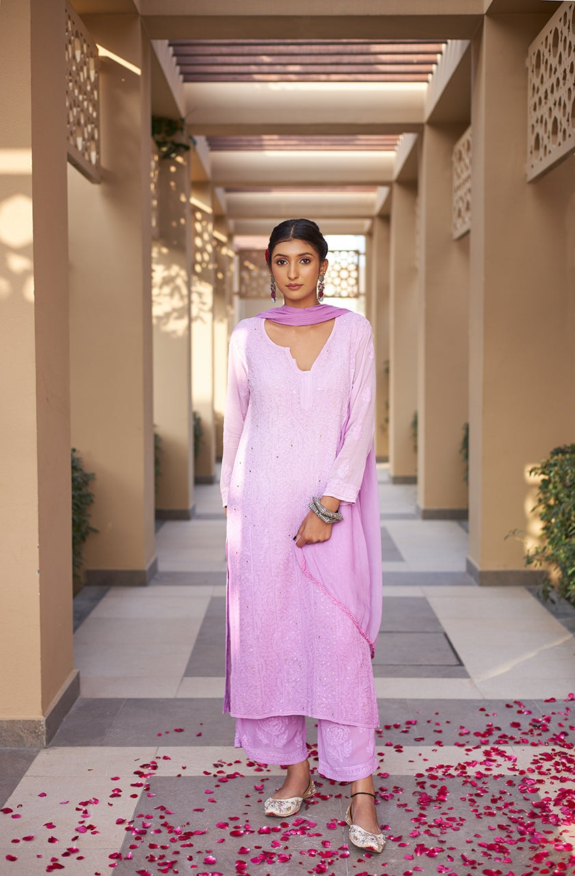 ZERESOUQ-Zuri-Lavender-Georgette-kurta-&-Palazzo-With-Dupatta-&-Inner