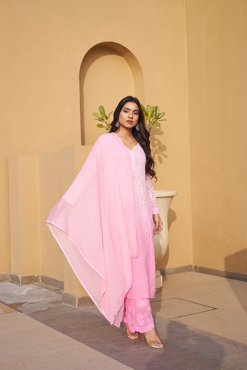 ZERESOUQ-Zuri-Pink-Georgette-kurta-&-Palazzo-With-Dupatta-&-Inner