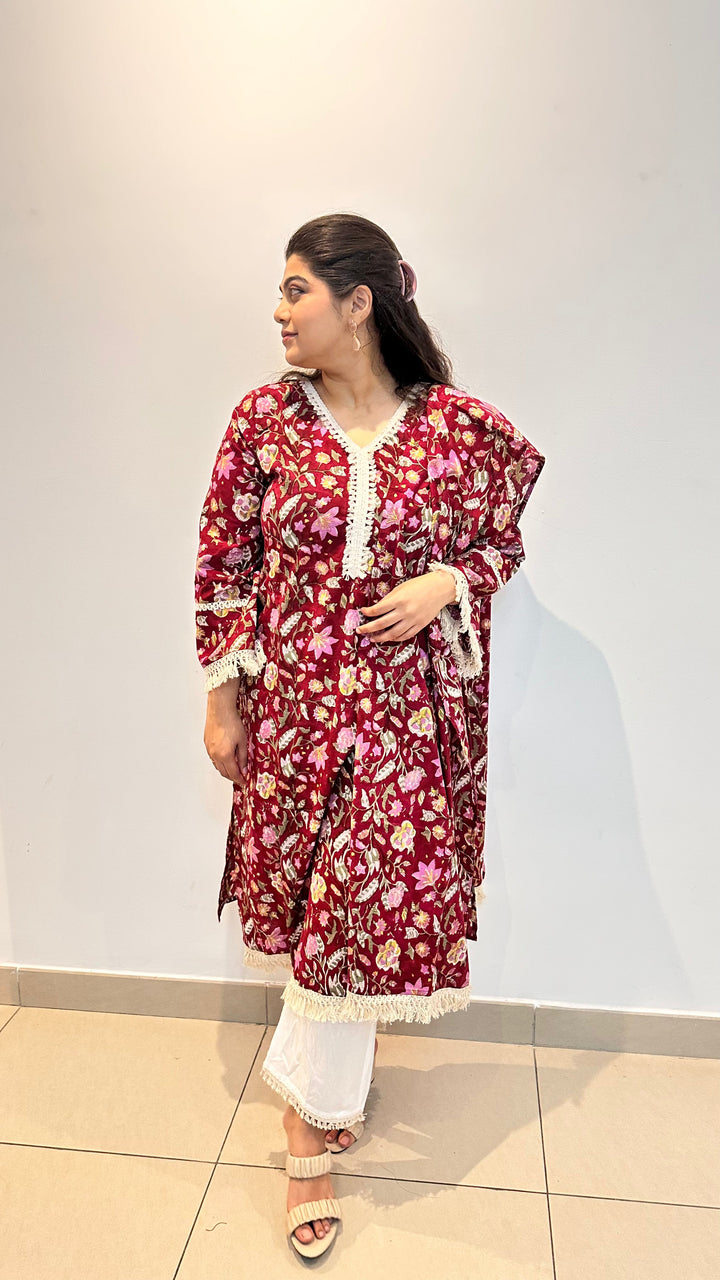 Cherry-Red-Cotton-Sanganeri-Block-Print-Ruhani-Suit-Set