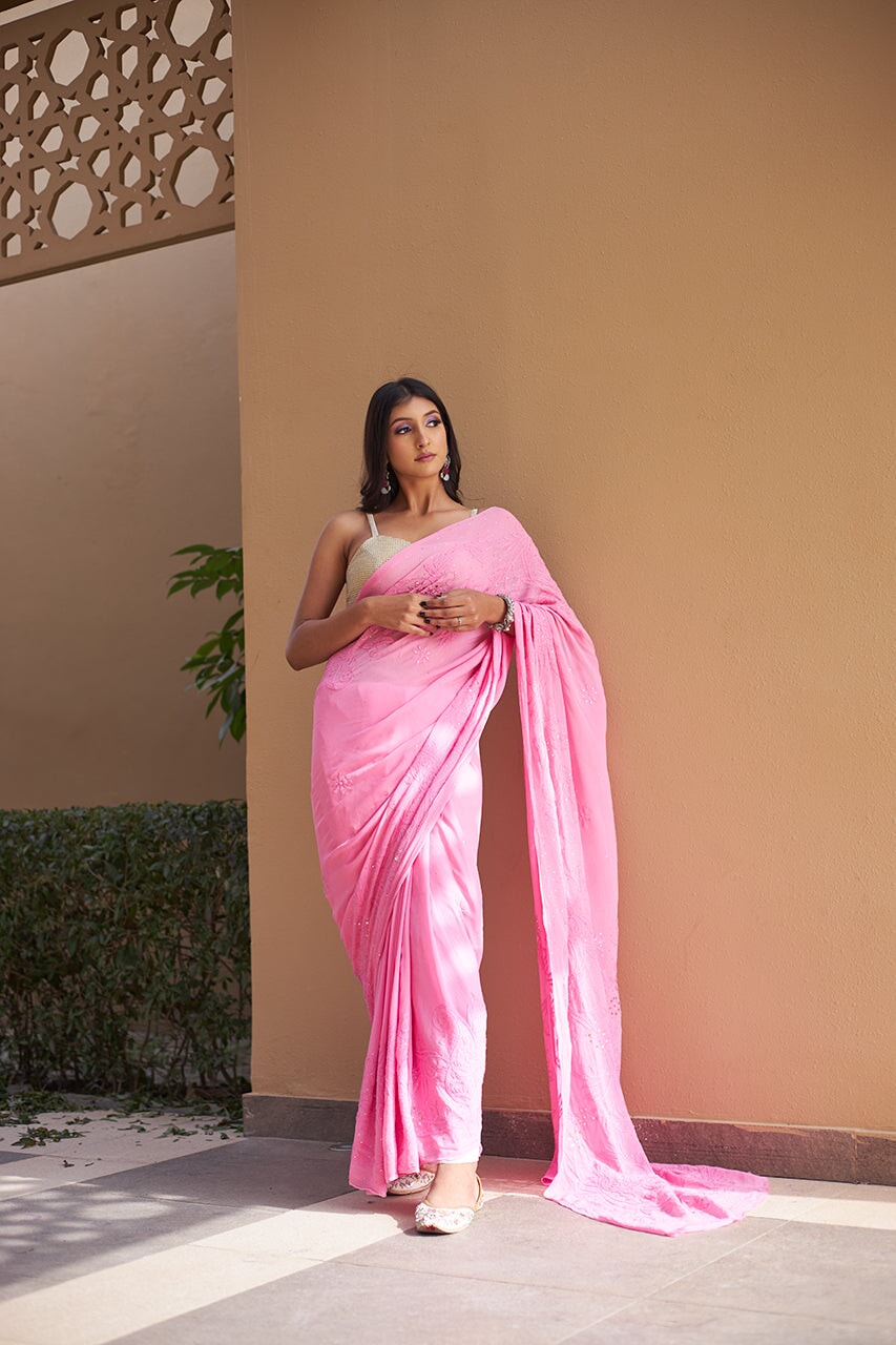 Ishi-Baby-Pink-Pure-Georgette-Saree