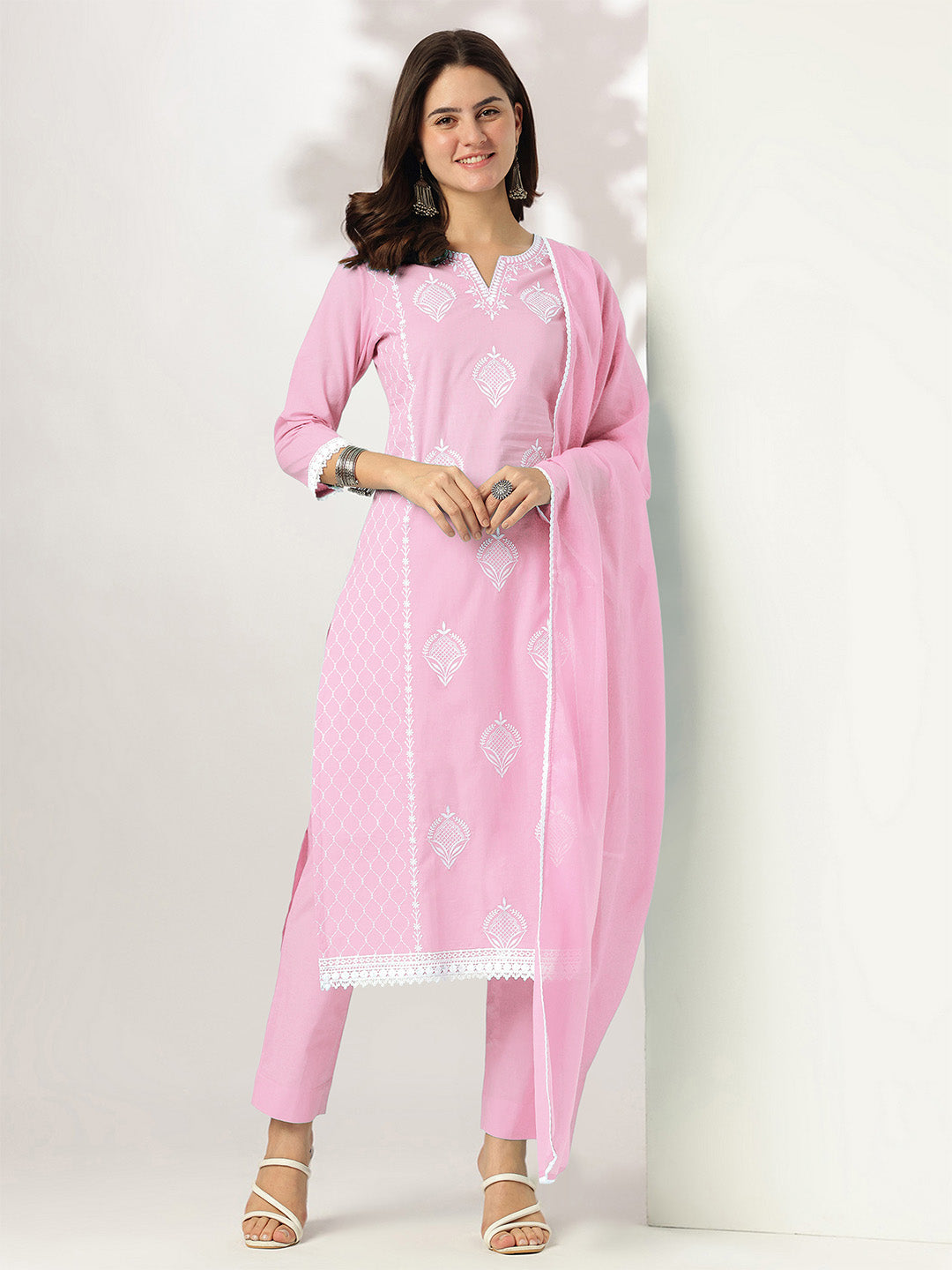 Pink-Cotton-Straight-Embroidered-3-Piece-Kurta-Set