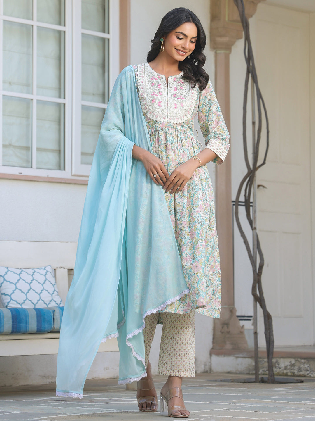 Off-White-Cotton-A-Line-Yoke-Embroidered-3-Piece-Kurta-Set