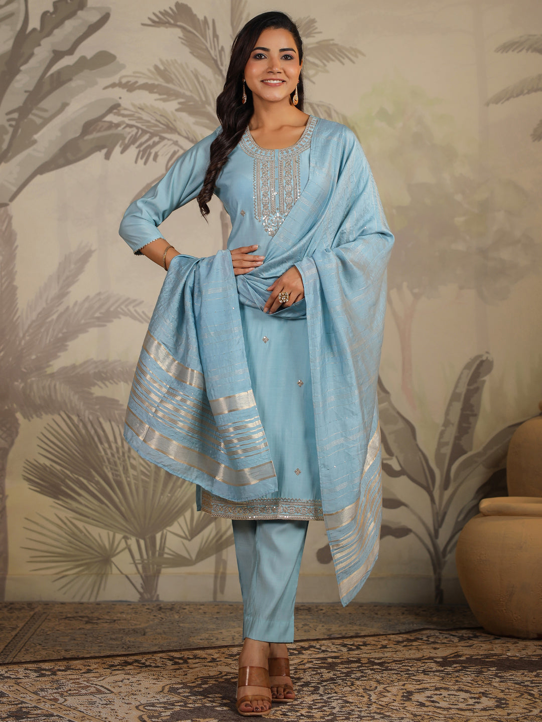 Light-Blue-Chanderi-Straight-Embroidered-3-Piece-Kurta-Set