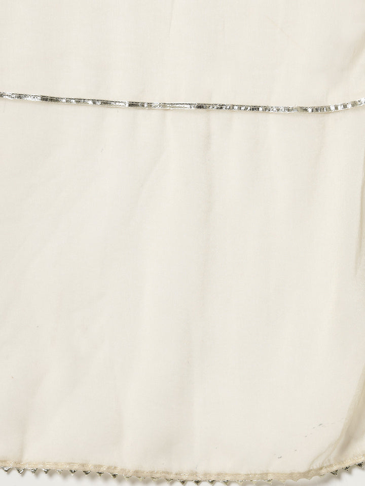 Cream-Rayon-&-Embellished-Pleated-3-Piece-Kurta-Set