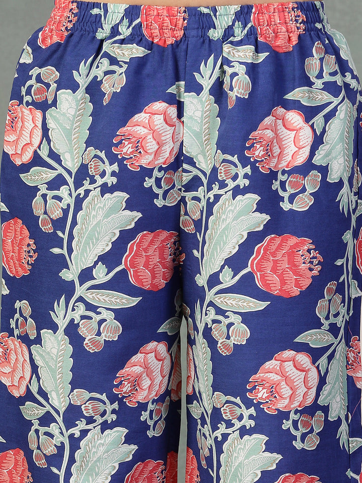 Blue-Rayon-Floral-Printed-Alia-Cut-3-Piece-Kurta-Set
