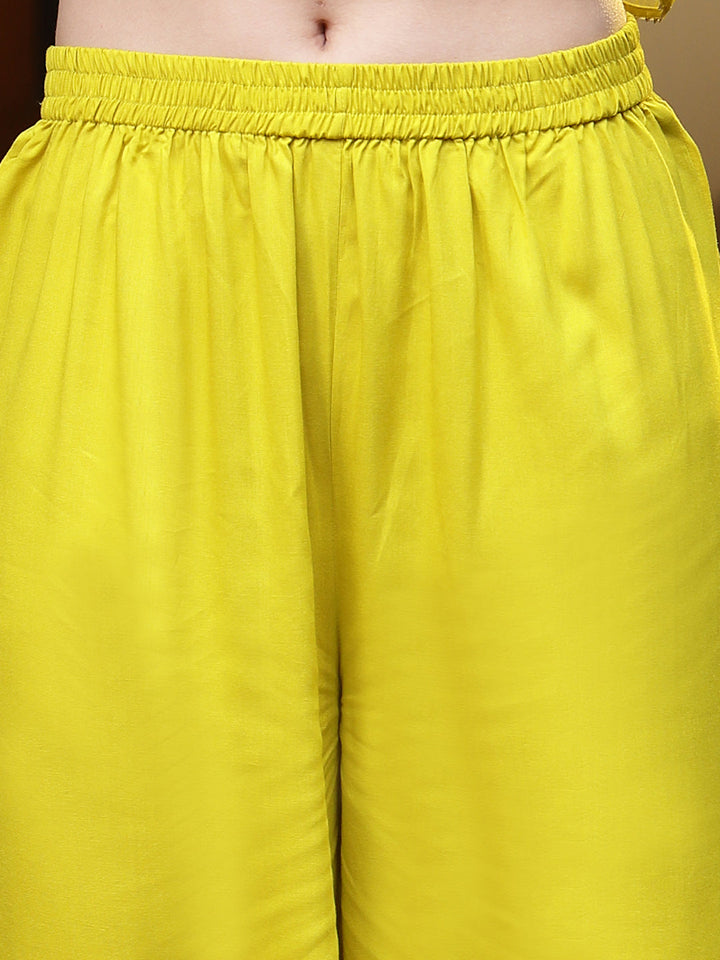 Corn-Yellow-Rayon-Embellished-Flared-3-Piece-Kurta-Set