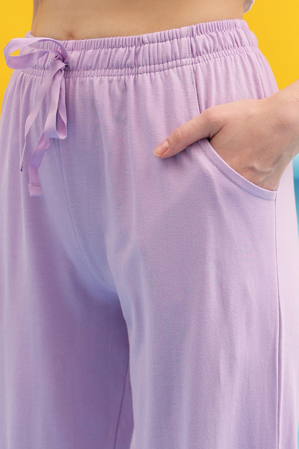 Lavender-Cotton-Printed-Oversized-Tee-&-Pyjama-Set