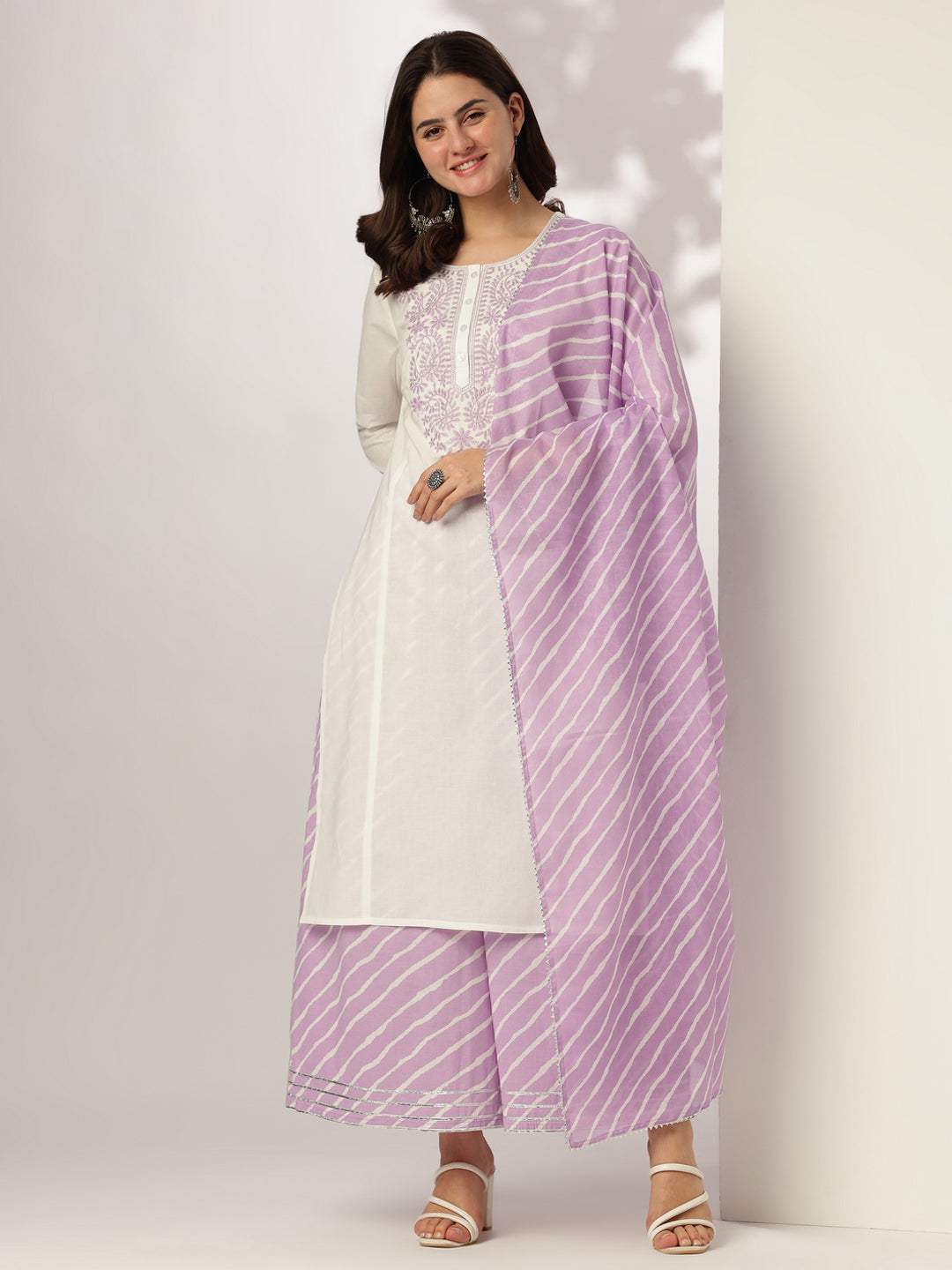 Lavender-Cotton-Straight-Yoke-Embroidered-3-Piece-Kurta-Set