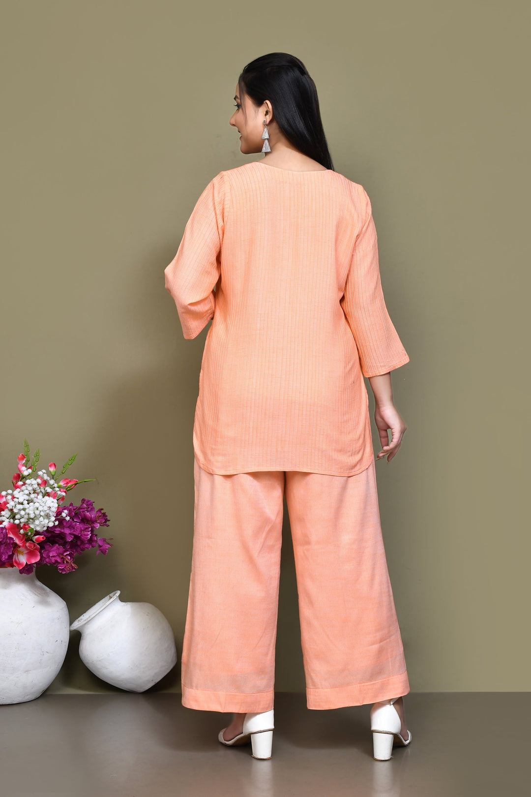 ZERESOUQ-Light-Peach-Pure-Cotton-Co-ord-Sets