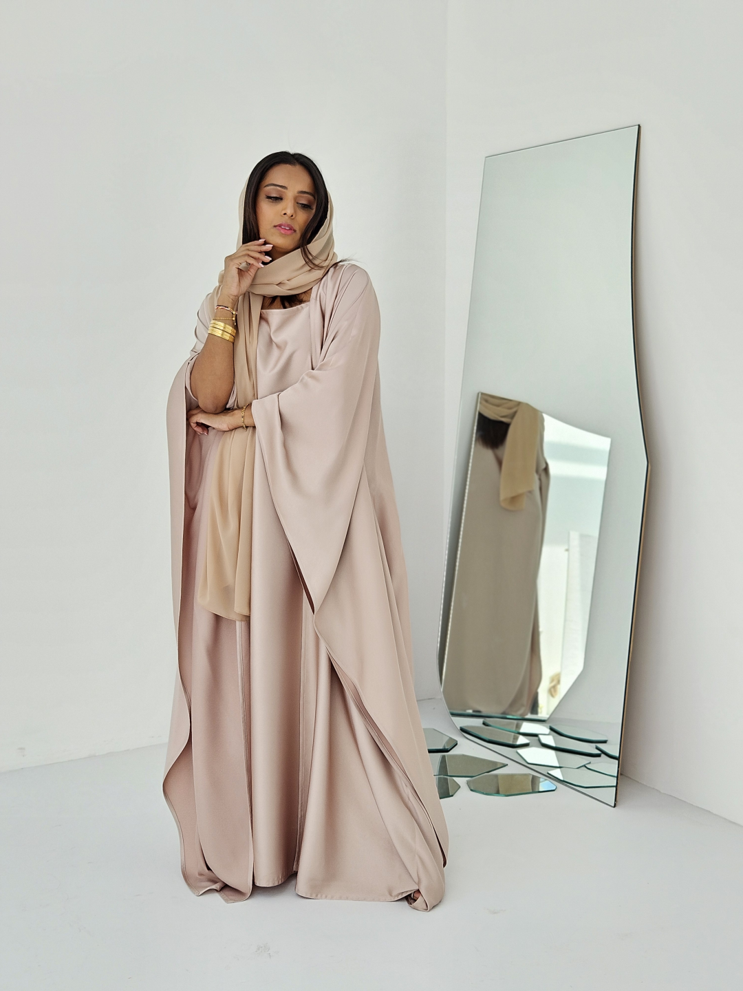 Light-Gold-Satin-Farasha-Abaya