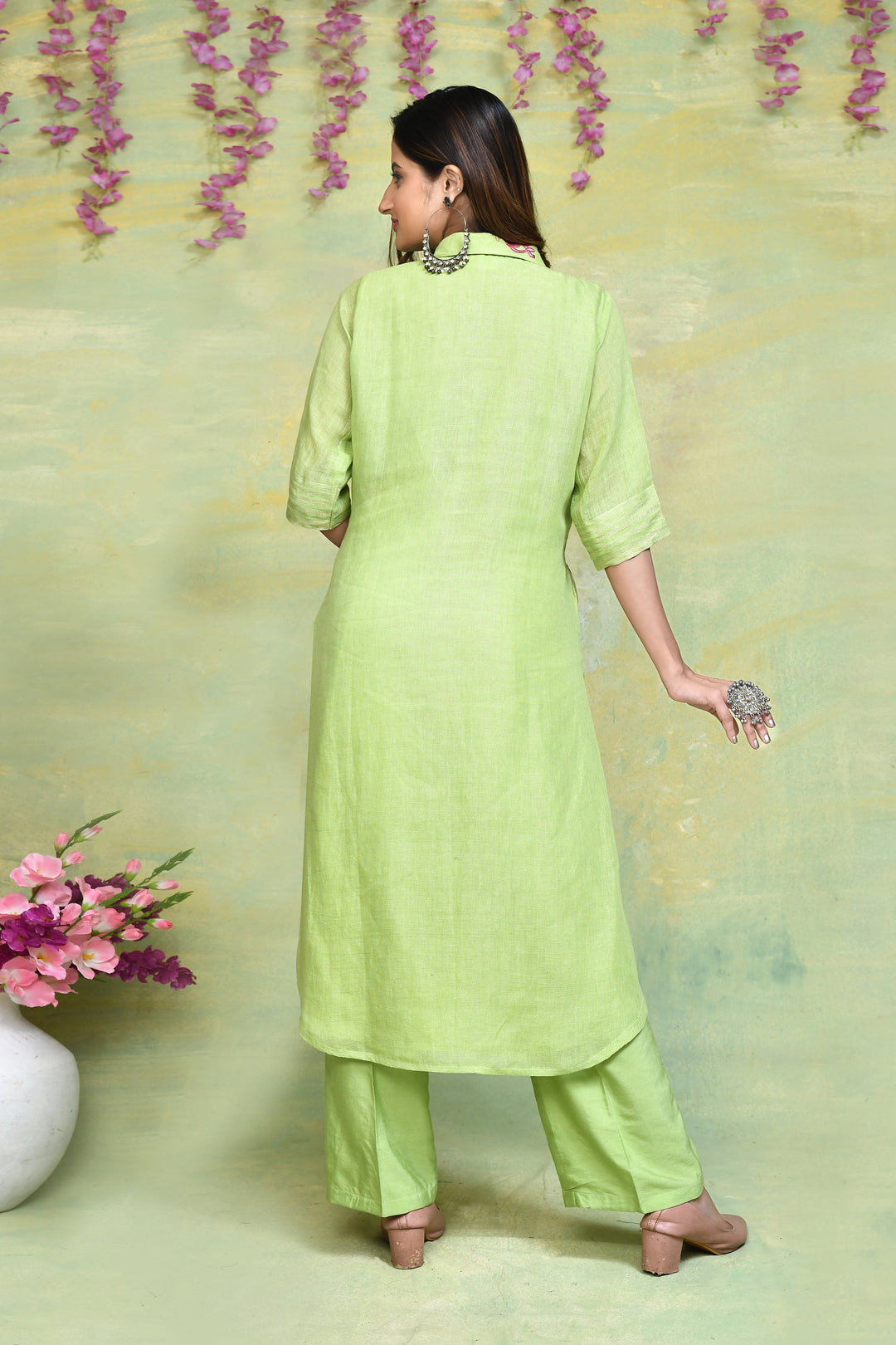 Lime-Green-Linen-Embroidery-Co-ord-Set