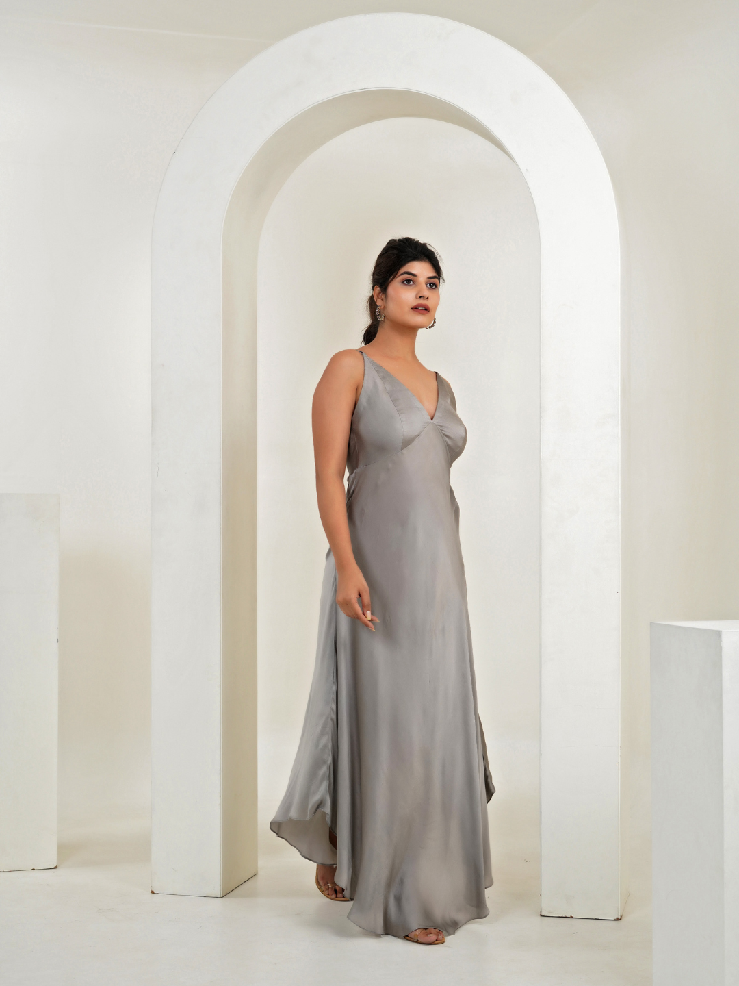 Maternity Color Block Dress Macys Macy Grey Satin Strappy Maxi Dress