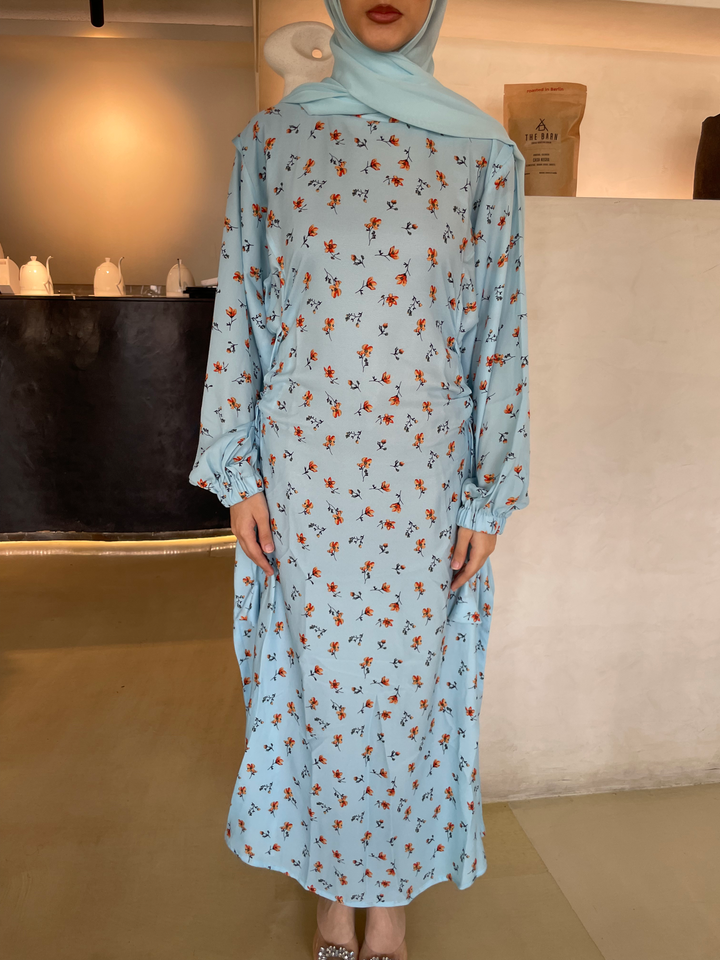 Mint-Blue-Georgette-Icey-Long-Dress-