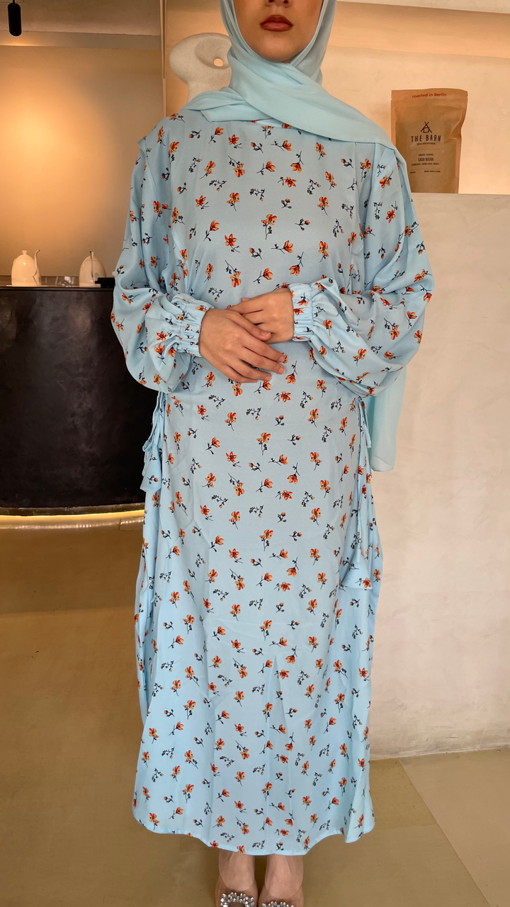 Mint-Blue-Georgette-Icey-Long-Dress-