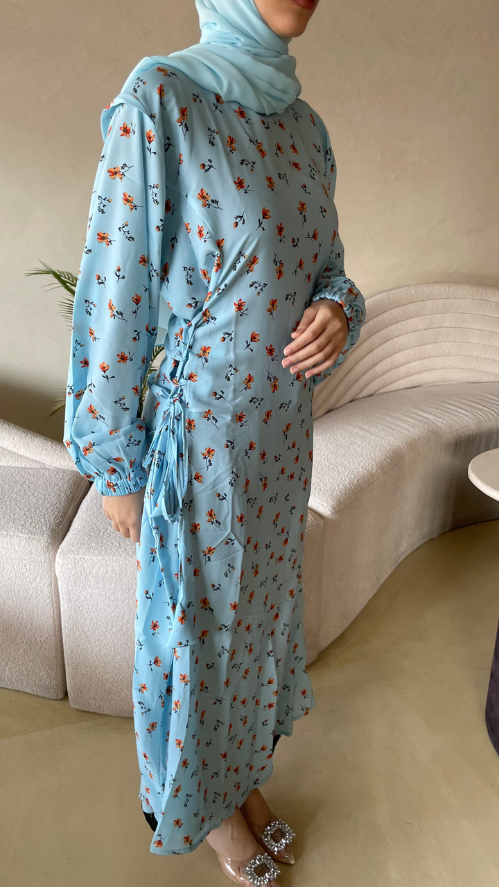 Mint-Blue-Georgette-Icey-Long-Dress-