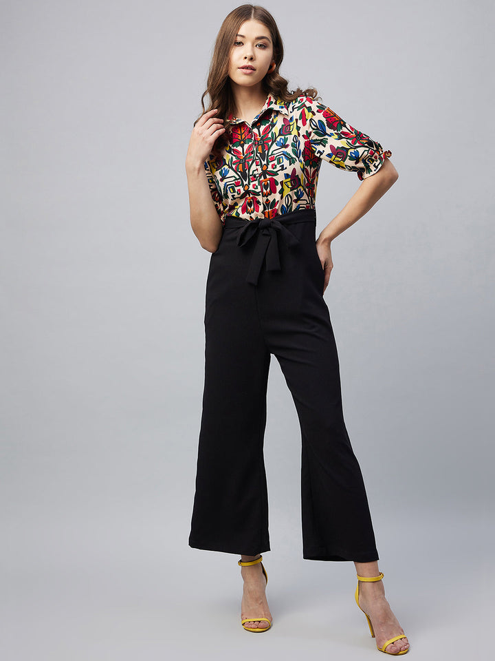 Multi-Color-Polyester-Block-Jumpsuit
