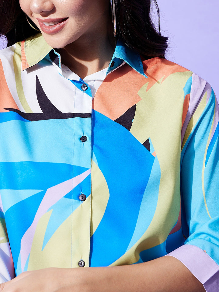 Multi-Colored-Polyester-Printed-Co-Ord-Set