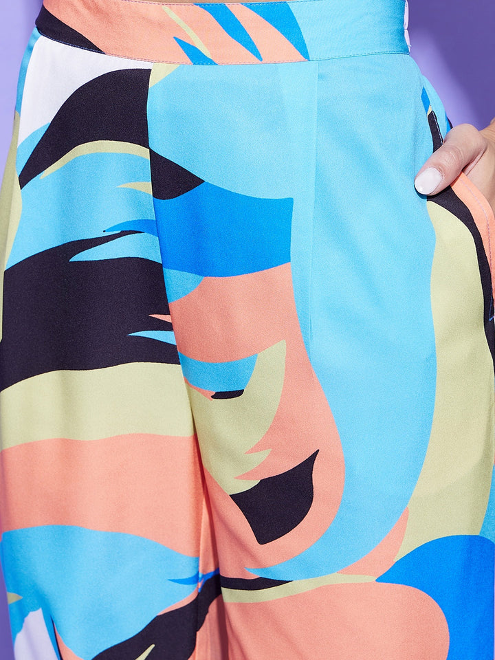 Multi-Colored-Polyester-Printed-Co-Ord-Set
