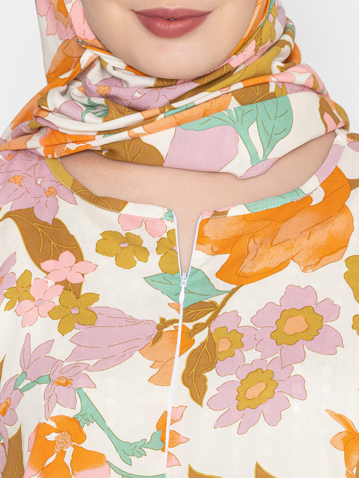 Multi-Colored-Viscose-Floral-Print-Prayer-Gown