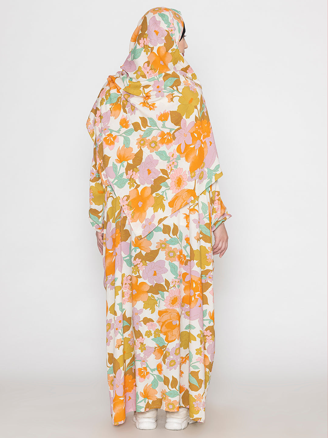 Multi-Colored-Viscose-Floral-Print-Prayer-Gown