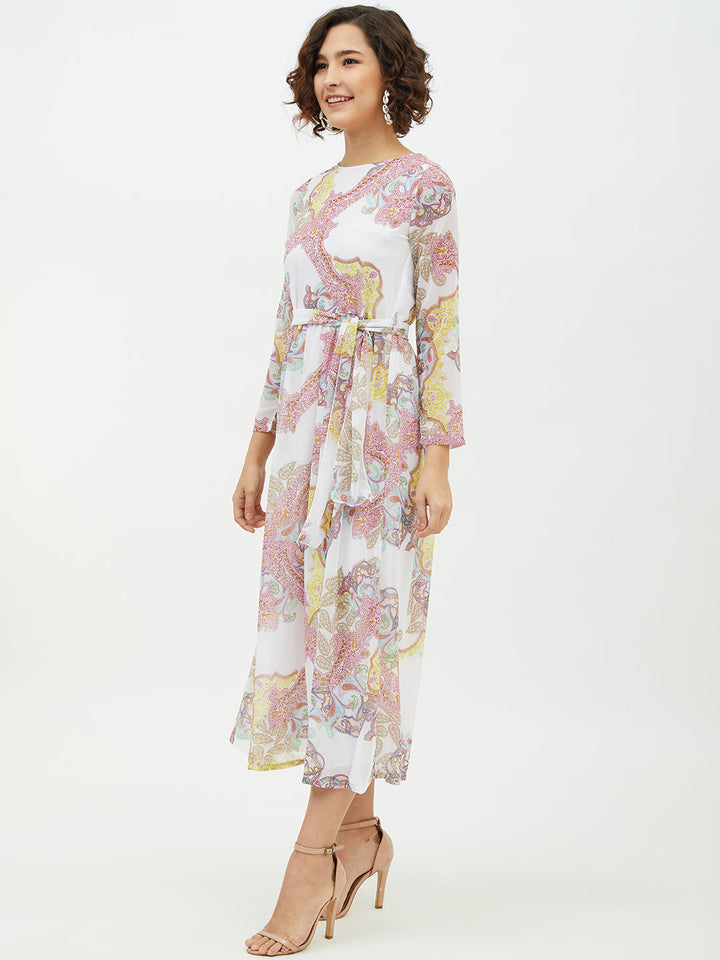 Multi-Coloured-Polyester-Printed-Long-Dress