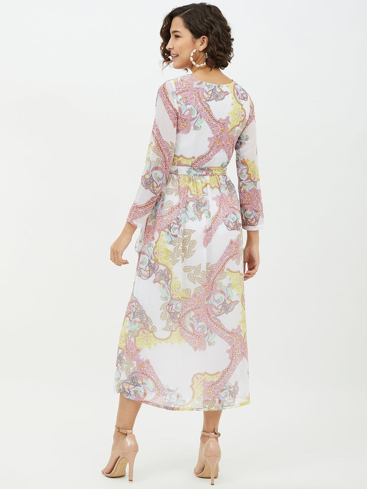 Multi-Coloured-Polyester-Printed-Long-Dress