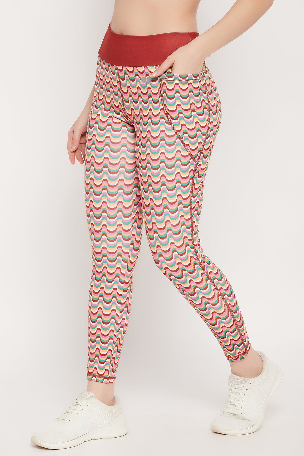 Multicolor-Poly-Spandex-Printed-Tightswith-Side-Pockets