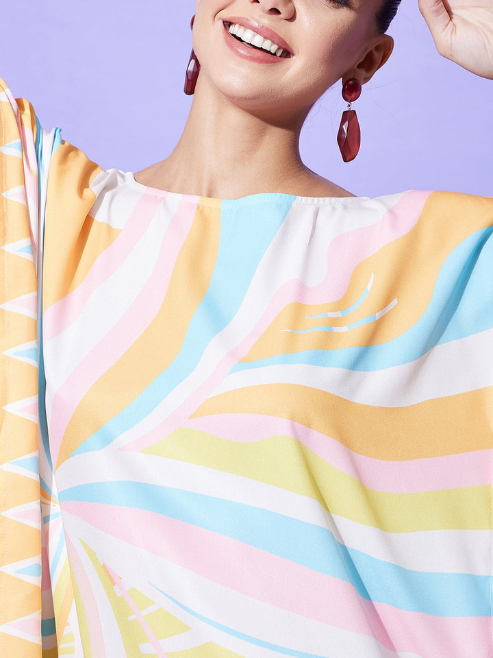 Multicolor-Satin-Printed-Kaftan