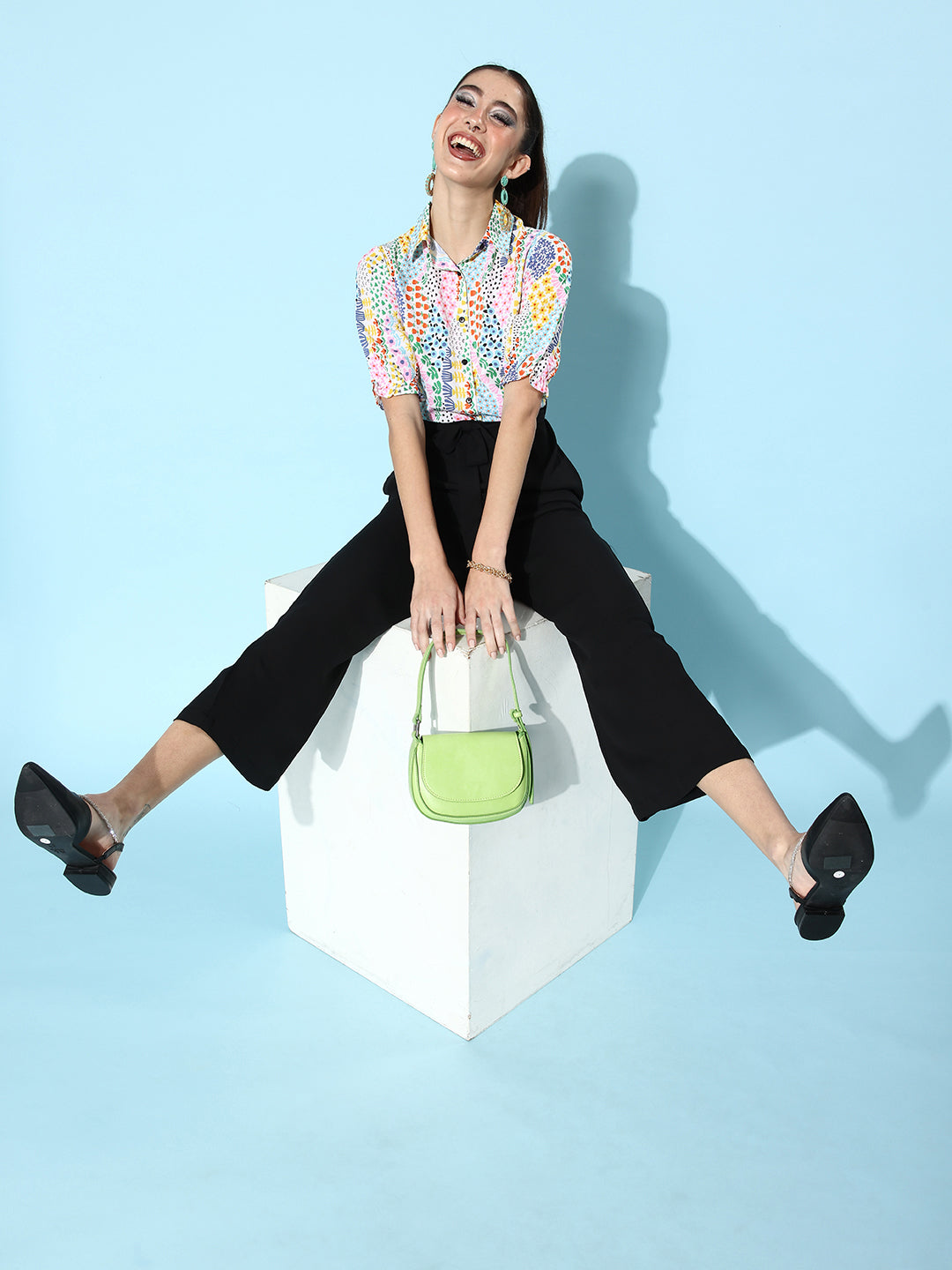 Multicolored-&-Black-Polyester-Printed-Jumpsuit
