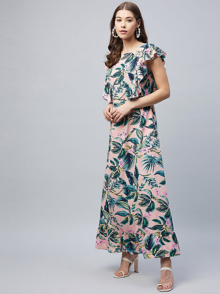 Multicolour-Poly-Crepe-Floral-Maxi-Dress-With-Flutter-Sleeves