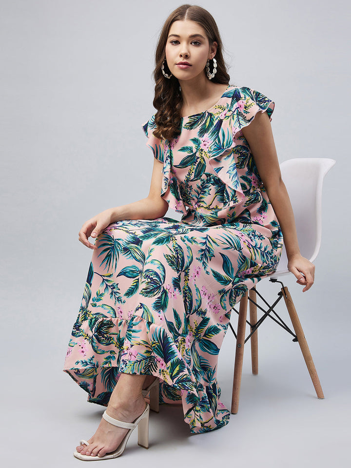 Multicolour-Poly-Crepe-Floral-Maxi-Dress-With-Flutter-Sleeves