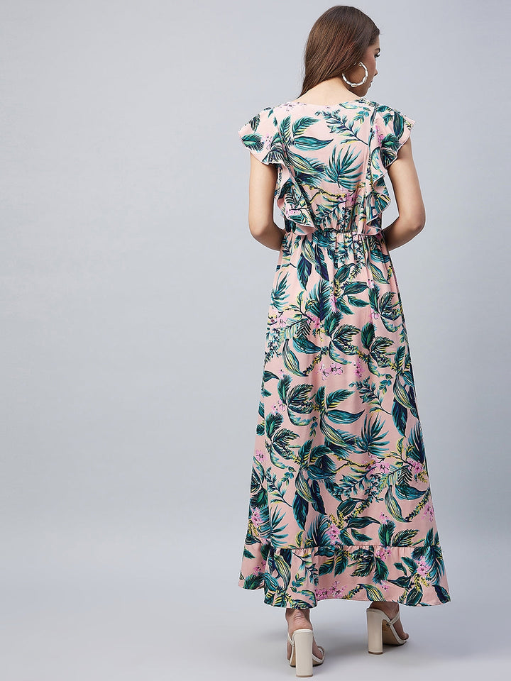 Multicolour-Poly-Crepe-Floral-Maxi-Dress-With-Flutter-Sleeves