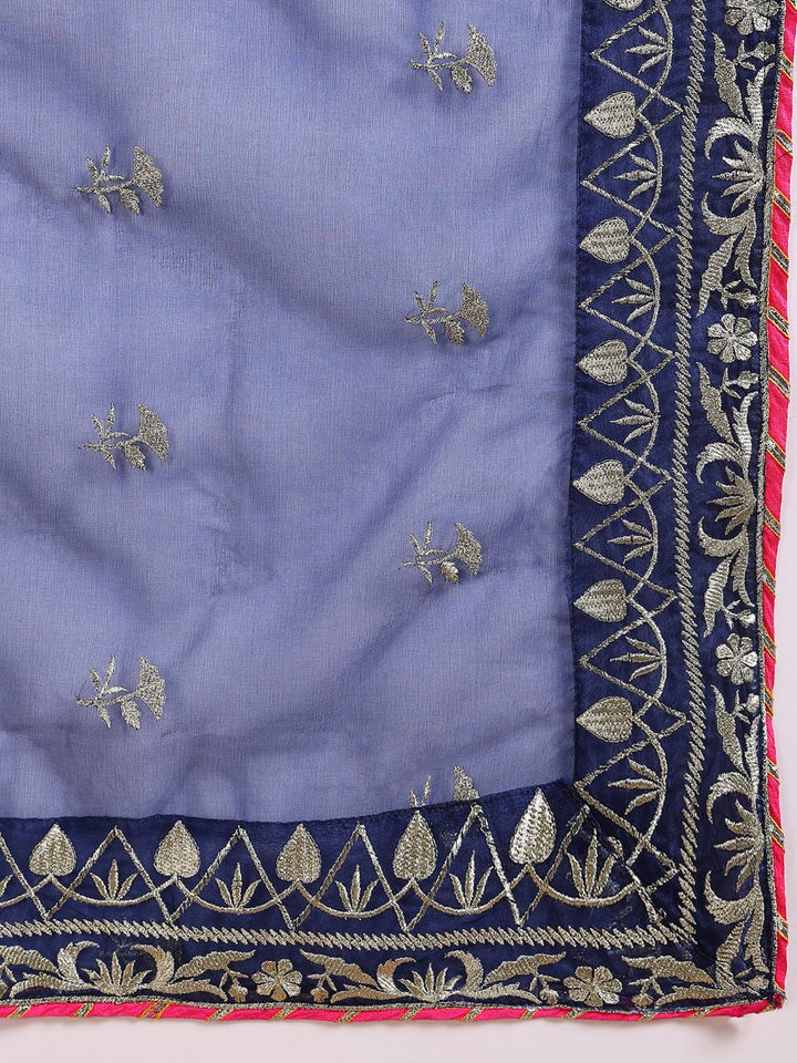 ZERESOUQ-Navy-Blue-Silk-Blend-Solid-Yoke-Design-3-Piece-Kurta-Sets