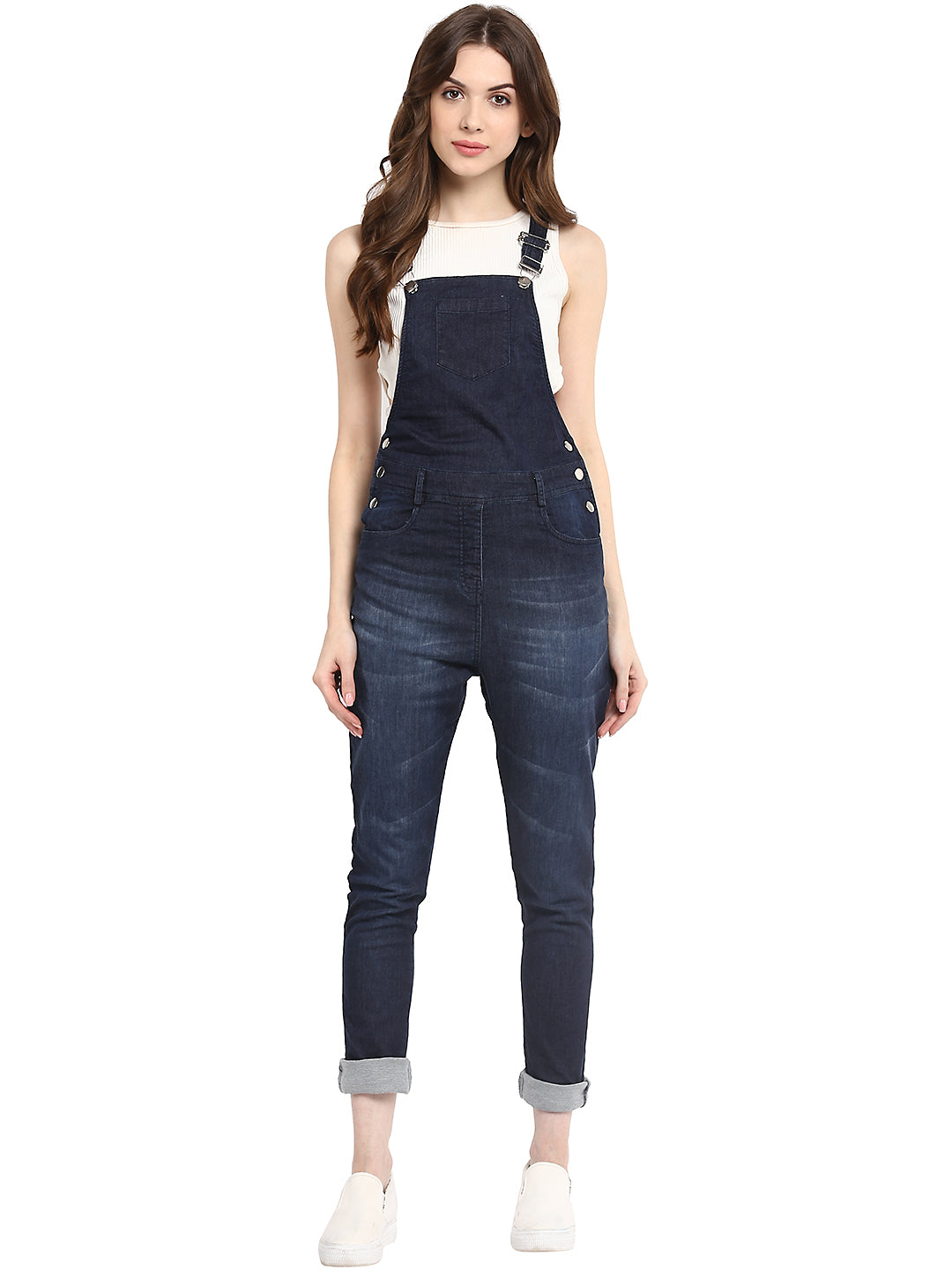 Navy-Blue-Solid-Dungaree-Pants