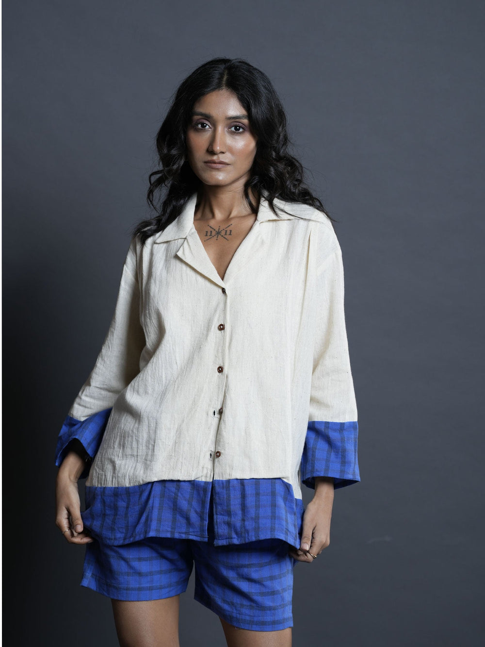 Off-White-&-Cream-Pure-Cotton-Shirt