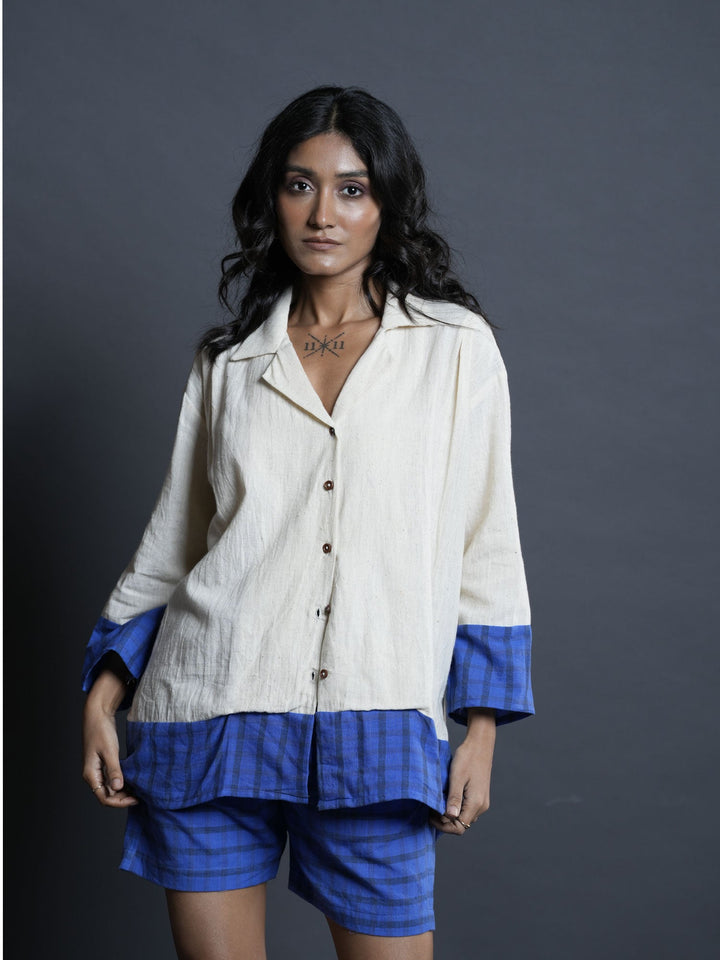 Off-White-&-Cream-Pure-Cotton-Shirt