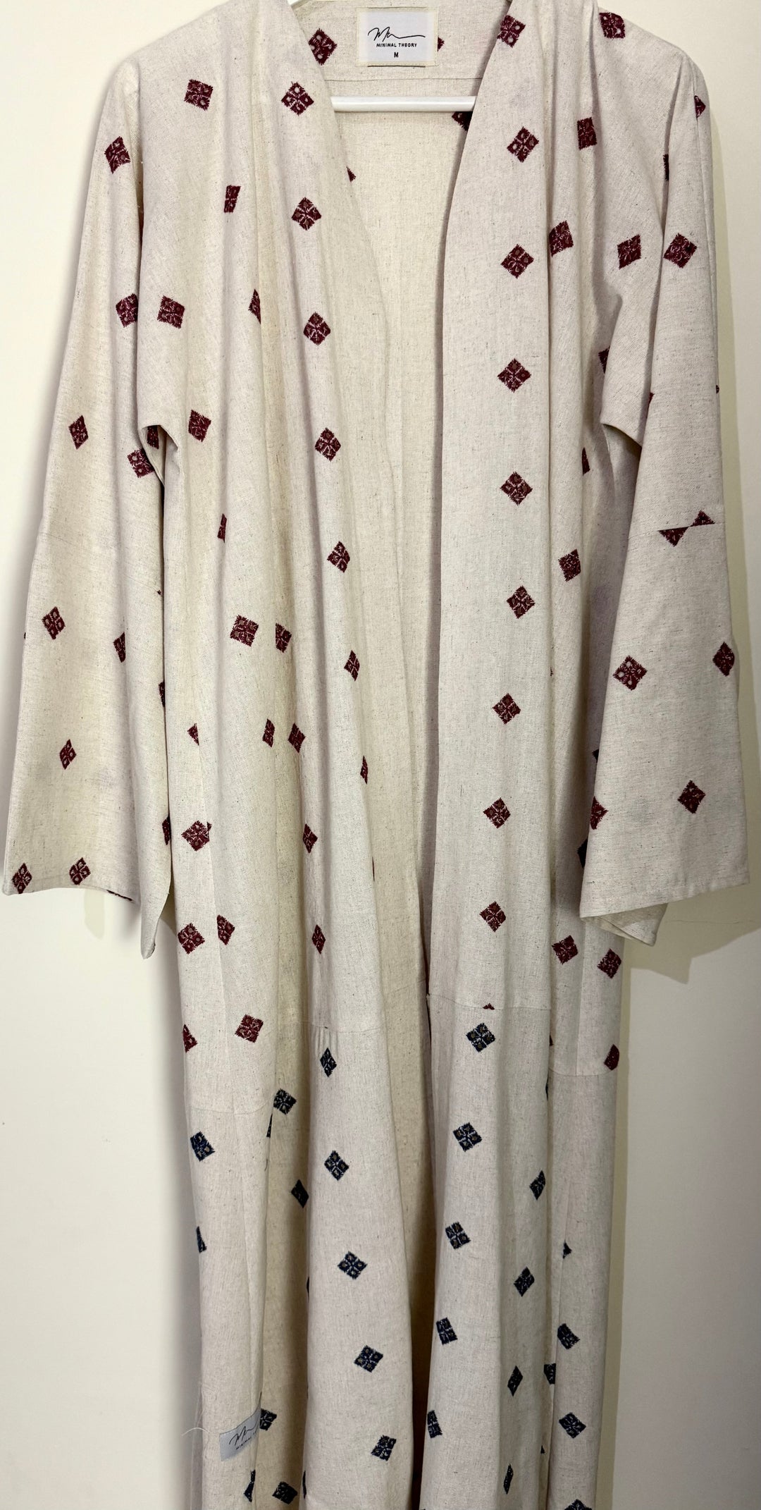 Off-White-Dual-Linen-Embroidered-Abaya-With-Sheila