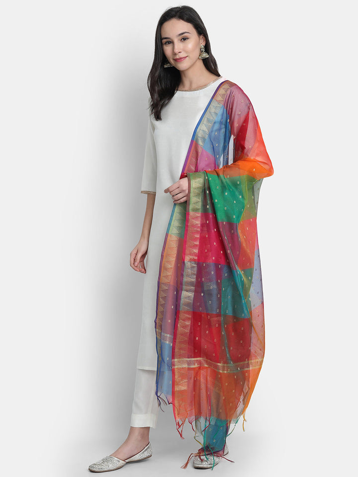 Off-White Poly Silk Solid Kurta Set