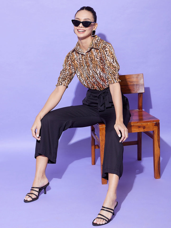 Orange-&-Black-Polyester-Animal-Print-Jumpsuit