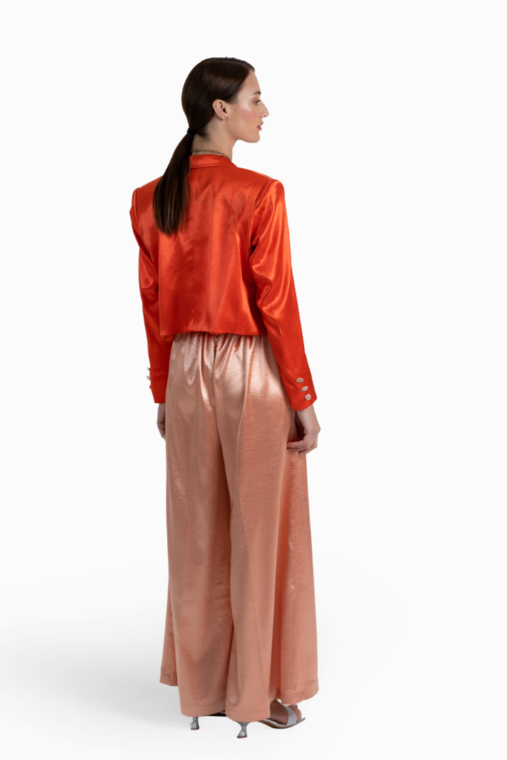 Orange Satin Crepe Kyra