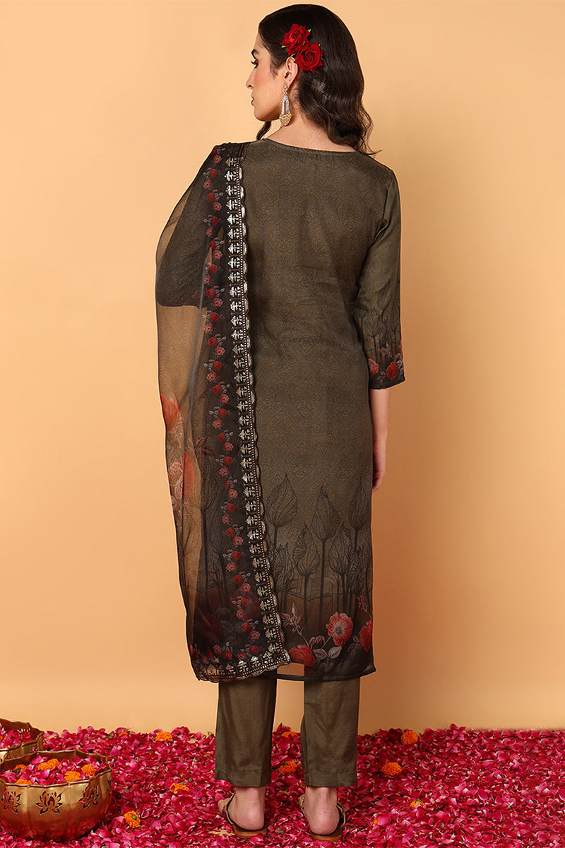 ZERESOUQ-Green-Organza-Floral-Embroidered-Straight-3-Piece-Kurta-Set
