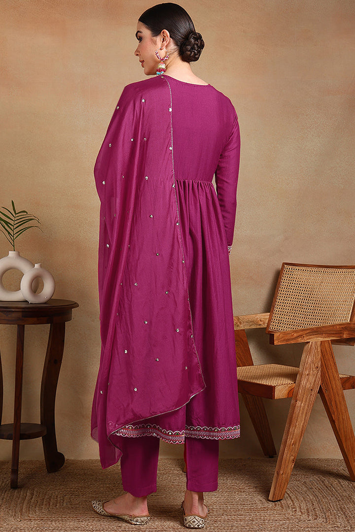 White-Silk-Blend-Embroidered-Straight-3-Piece-Kurta-Set