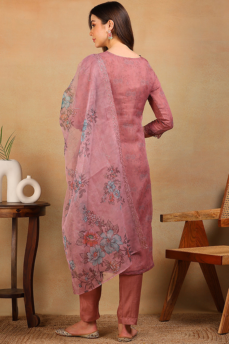 ZERESOUQ-Mauve-Organza-Floral-Embroidered-Straight-3-Piece-Kurta-Set