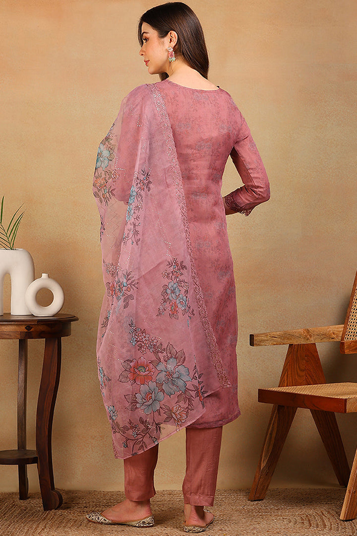 ZERESOUQ-Mauve-Organza-Floral-Embroidered-Straight-3-Piece-Kurta-Set