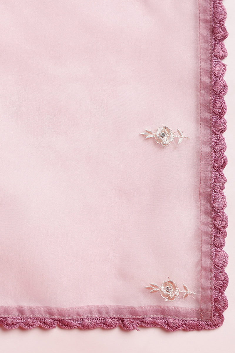 Pink-Organza-Solid-Embroidered-Anarkali-Set