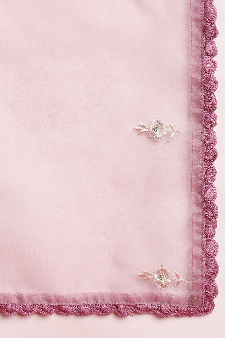 Pink-Organza-Solid-Embroidered-Anarkali-Set