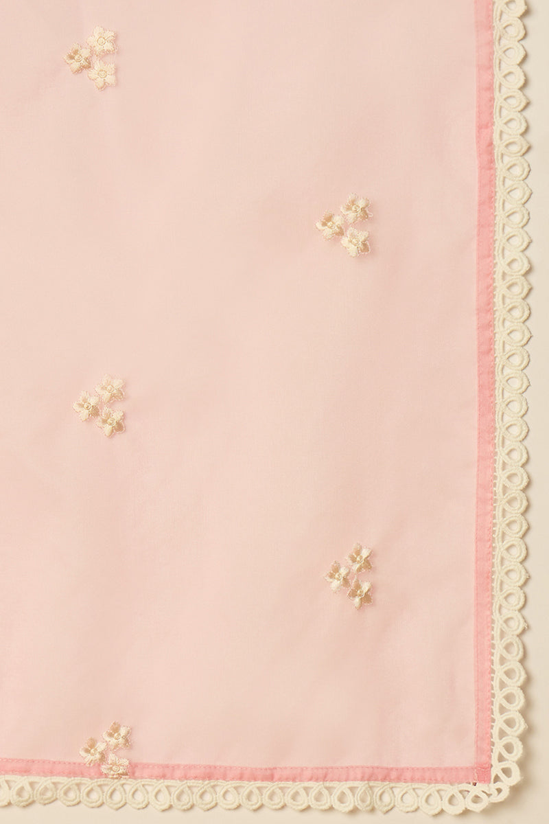 Pink-Organza-Solid-Embroidered-A-Line-Dhoti-Style-Kurta-Set