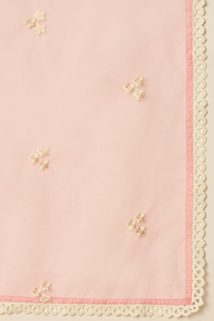 Pink-Organza-Solid-Embroidered-A-Line-Dhoti-Style-Kurta-Set