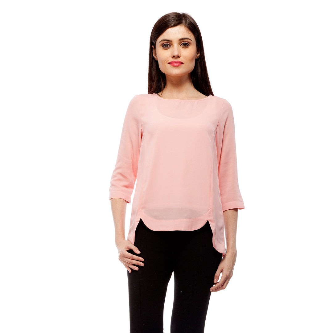Peach-Polyester-Arch-Style-Top