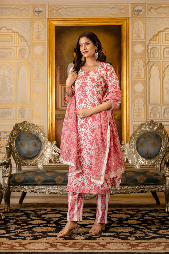 Pink-Cotton-Printed-3-Piece-Kurta-Set